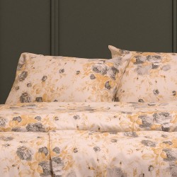 ΣΕΤ ΣΕΝΤΟΝΙΑ ΦΑΝΕΛΕΝΙΑ ΜΟΝΑ (Λ) PEONIA GREY (100X200+30)
