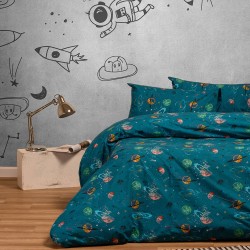ΣΕΤ ΣΕΝΤΟΝΙΑ ΜΟΝΑ (Λ) INTERSTELLAR PETROL KIDS LINE (100X200+32)