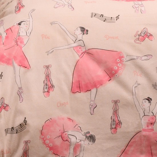 ΣΕΤ ΣΕΝΤΟΝΙΑ ΦΑΝΕΛΕΝΙΑ ΜΟΝΑ BALLET ECRU (170X260) WINTER LINE KIDS