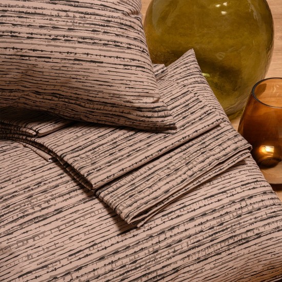 ΣΕΝΤΟΝΙ (ΣΕΤ 2 ΤΕΜ.) 120Χ200+32 CASSIO BEIGE CASUAL LINE MINI