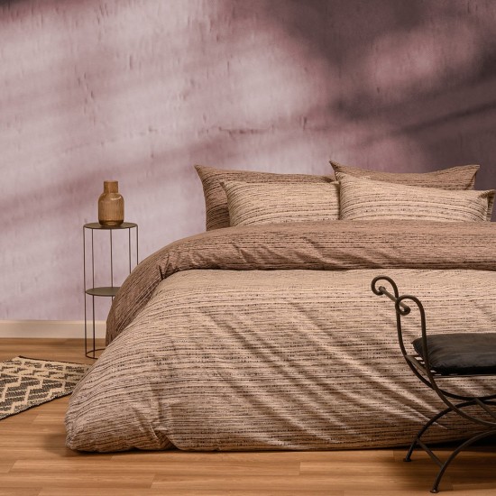 ΣΕΤ ΣΕΝΤΟΝΙΑ ΜΟΝΑ (Λ) CASSIO BEIGE CASUAL LINE (100X200+32)