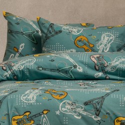 ΣΕΝΤΟΝΙ (ΣΕΤ 2 ΤΕΜ.) 120Χ200+30 MUSIC PETROL WINTER LINE KIDS MINI