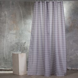 ΚΟΥΡΤΙΝΑ ΜΠΑΝΙΟΥ 180X200 STRIPE GREY