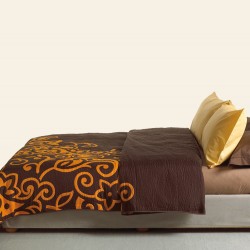 ΚΟΥΒΕΡΤΑ COTTON RICH 160X260 SILVESTRE ORANGE/BROWN