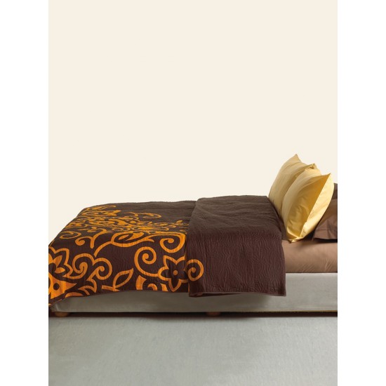 ΚΟΥΒΕΡΤΑ COTTON RICH 160X260 SILVESTRE ORANGE/BROWN