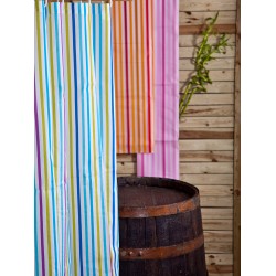 ΚΟΥΡΤΙΝΑ ΜΠΑΝΙΟΥ 180X200 STRIPE PINK
