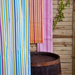 ΚΟΥΡΤΙΝΑ ΜΠΑΝΙΟΥ 180X200 STRIPE PINK
