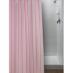 ΚΟΥΡΤΙΝΑ ΜΠΑΝΙΟΥ 180X200 STRIPE PINK