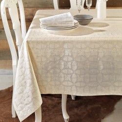 ΣΕΤ 4 ΠΕΤΣΕΤΕΣ ΦΑΓΗΤΟΥ FESTOSI 45X45 CROSS ECRU