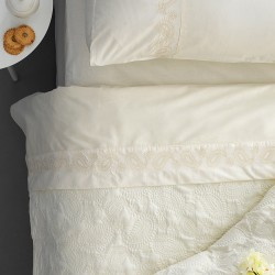ΣΕΤ ΚΟΥΒΕΡΛΙ & ΣΕΝΤΟΝΙΑ WEDDING COLLECTION 240X260 WEL013 IVORY