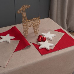 ΤΡΑΠΕΖΟΜΑΝΤΗΛΟ CHRISTMAS COLLECTION 140X180 CD01 BEIGE