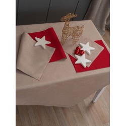 ΤΡΑΠΕΖΟΜΑΝΤΗΛΟ CHRISTMAS COLLECTION 140X180 CD01 BEIGE