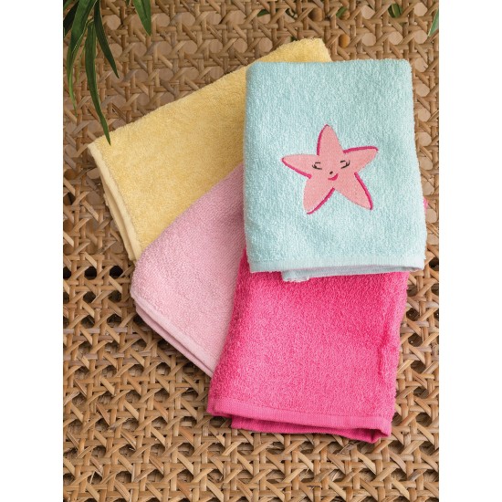 ΣΕΤ 4 ΠΕΤΣΕΤΑΚΙΑ ΜΠΑΝΙΟΥ KIDS BATH 40X60 STARFISH