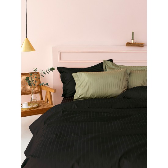 ΣΕΤ ΥΠΕΡΔΙΠΛΑ ΣΕΝΤΟΝΙΑ 240X270 SATEEN RIGA BLACK