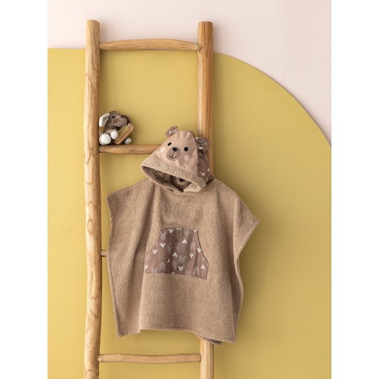 PONCHO KIDS BATH TEDDY