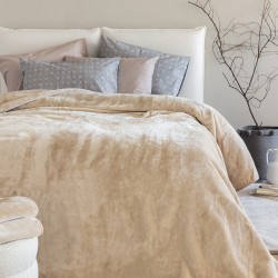 ΚΟΥΒΕΡΤΑ ΒΕΛΟΥΤΕ 220X240 DREAM VELOUR/3 SANDY