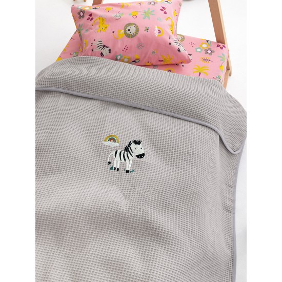 ΚΟΥΒΕΡΤΑ ΠΙΚΕ ΑΓΚΑΛΙΑΣ BABY BLANKETS 80X110 CANDY/2 GREY
