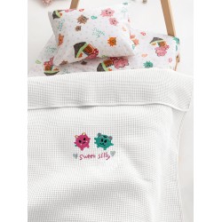 ΚΟΥΒΕΡΤΑ ΠΙΚΕ ΑΓΚΑΛΙΑΣ BABY BLANKETS 80X110 CANDY/2 WHITE