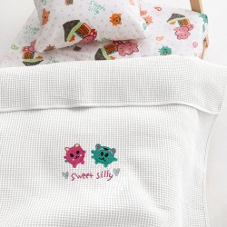 ΚΟΥΒΕΡΤΑ ΠΙΚΕ ΑΓΚΑΛΙΑΣ BABY BLANKETS 80X110 CANDY/2 WHITE