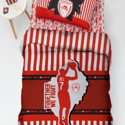 ΣΕΤ ΜΟΝΑ ΣΕΝΤΟΝΙΑ OLYMPIACOS B.C. 170X260 BC8 ΜΕ ΛΑΣΤΙΧΟ