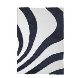 ΧΑΛΙ TOSCANA SHAGGY BRANCO BLACK WHITE ROYAL CARPET - 140 X 200 CM