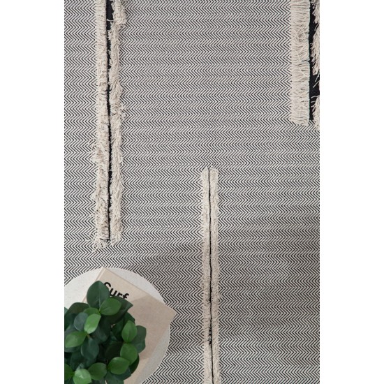 ΧΑΛΙ NATUREL 1026 BLACK COTTON ROYAL CARPET - 200 X 250 CM
