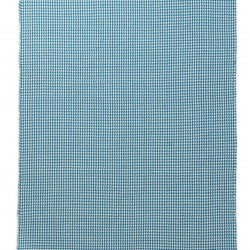 ΧΑΛΙ URBAN COTTON KILIM Δ - HOUNDSTOOTH CARIBBEAN SEA ROYAL CARPET - 130 X 190 CM