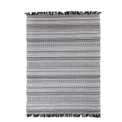 ΧΑΛΙ URBAN COTTON KILIM SAMAIRA BLACK WHITE ROYAL CARPET - 130 X 190 CM