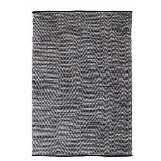 ΧΑΛΙ URBAN COTTON KILIM VENZA BLACK ROYAL CARPET - 70 X 140 CM
