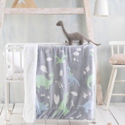 DINOLAND - ΚΟΥΒΕΡΤΑ ΚΟΥΝΙΑΣ LUMINUS (FLANNEL FLEECE)