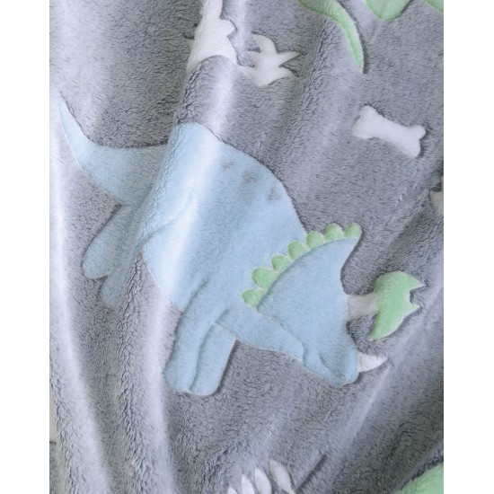 DINOLAND - ΚΟΥΒΕΡΤΑ ΚΟΥΝΙΑΣ LUMINUS (FLANNEL FLEECE)