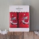 CHRISTMAS TERRY GIFT SET (4 ΧΙΟΝΑΝΘΡΩΠΟΣ) ΠΡΟΣΩΠΟΥ (50X90) ΚΟΚΚΙΝΟ