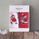CHRISTMAS TERRY GIFT SET (4 ΧΙΟΝΑΝΘΡΩΠΟΣ) ΠΡΟΣΩΠΟΥ (50X90) ΚΟΚΚΙΝΟ