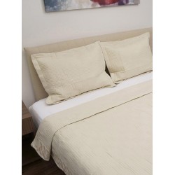 ΚΟΥΒΕΡΛΙ PERCALE ΚΕΝΤΗΤΟ BEIGE ΥΠΕΡΔΙΠΛΟ (220X240)