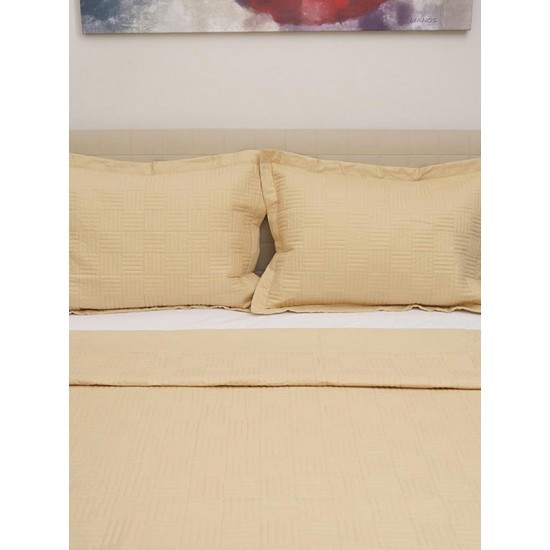 ΚΟΥΒΕΡΛΙ PERCALE ΚΕΝΤΗΤΟ CREAM ΥΠΕΡΔΙΠΛΟ (220X240)