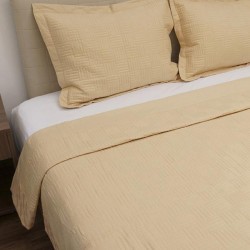 ΚΟΥΒΕΡΛΙ PERCALE ΚΕΝΤΗΤΟ CREAM ΥΠΕΡΔΙΠΛΟ (220X240)