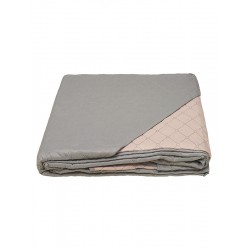 ΚΟΥΒΕΡΛΙ FIBER GREY/PINK ΜΟΝΟ (160X220)