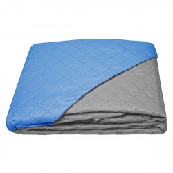 ΚΟΥΒΕΡΛΙ FIBER GREY/BLUE ΜΟΝΟ (160X220)