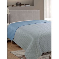 ΚΟΥΒΕΡΛΙ FIBER GREY/BLUE ΜΟΝΟ (160X220)