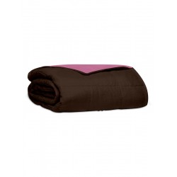 ΚΟΥΒΕΡΛΙ PERCALE ΜΟΝΟΧΡΩΜΟ BROWN/PINK ΥΠΕΡΔΙΠΛΟ (220X240)