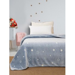 ΚΟΥΒΕΡΤΑ ΦΩΣΦΟΡΙΖΕ ΜΟΝΗ STARS BLUE ΜΟΝΗ (160X220)