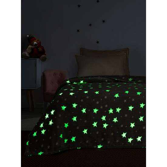 ΚΟΥΒΕΡΤΑ ΦΩΣΦΟΡΙΖΕ ΜΟΝΗ STARS PINK ΜΟΝΗ (160X220)