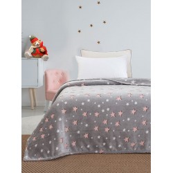 ΚΟΥΒΕΡΤΑ ΦΩΣΦΟΡΙΖΕ ΜΟΝΗ STARS PINK ΜΟΝΗ (160X220)