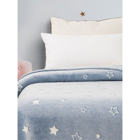 ΚΟΥΒΕΡΤΑ ΦΩΣΦΟΡΙΖΕ ΑΓΚΑΛΙΑΣ STARS BLUE 80X90