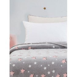 ΚΟΥΒΕΡΤΑ ΦΩΣΦΟΡΙΖΕ ΑΓΚΑΛΙΑΣ STARS PINK 80X90