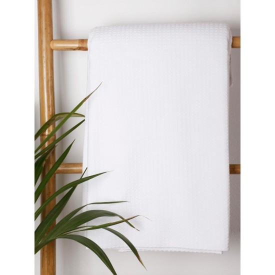 ΚΟΥΒΕΡΤΑ ΠΙΚΕ COTTON WHITE ΜΟΝΗ (165X265)