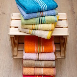 ΠΕΤΣΕΤΑ ΠΕΝΙΕ STRIPES TURQUOISE ΠΡΟΣΩΠΟΥ (50X100)
