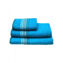 ΠΕΤΣΕΤΑ ΠΕΝΙΕ STRIPES TURQUOISE ΠΡΟΣΩΠΟΥ (50X100)