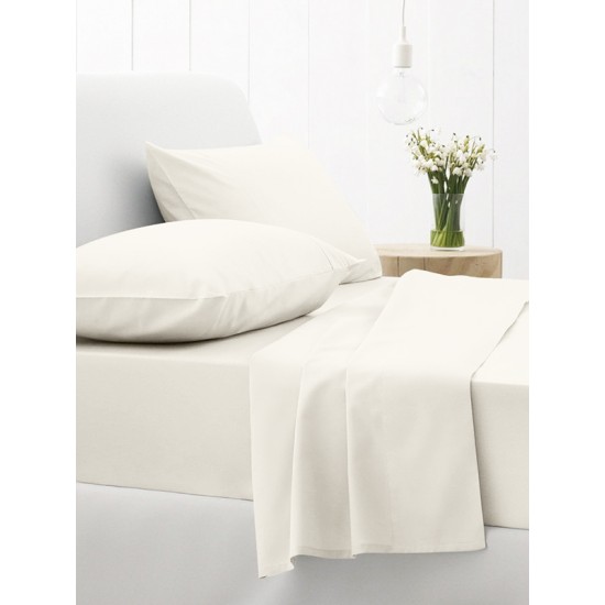 ΚΑΤΩΣΕΝΤΟΝΟ COTTON FEELINGS ΜΕ ΛΑΣΤΙΧΟ 100 WHITE ΜΟΝΟ (100X200+30)