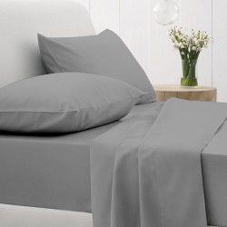 ΚΑΤΩΣΕΝΤΟΝΟ COTTON FEELINGS ΜΕ ΛΑΣΤΙΧΟ 107 DARK GREY ΜΟΝΟ (100X200+30)